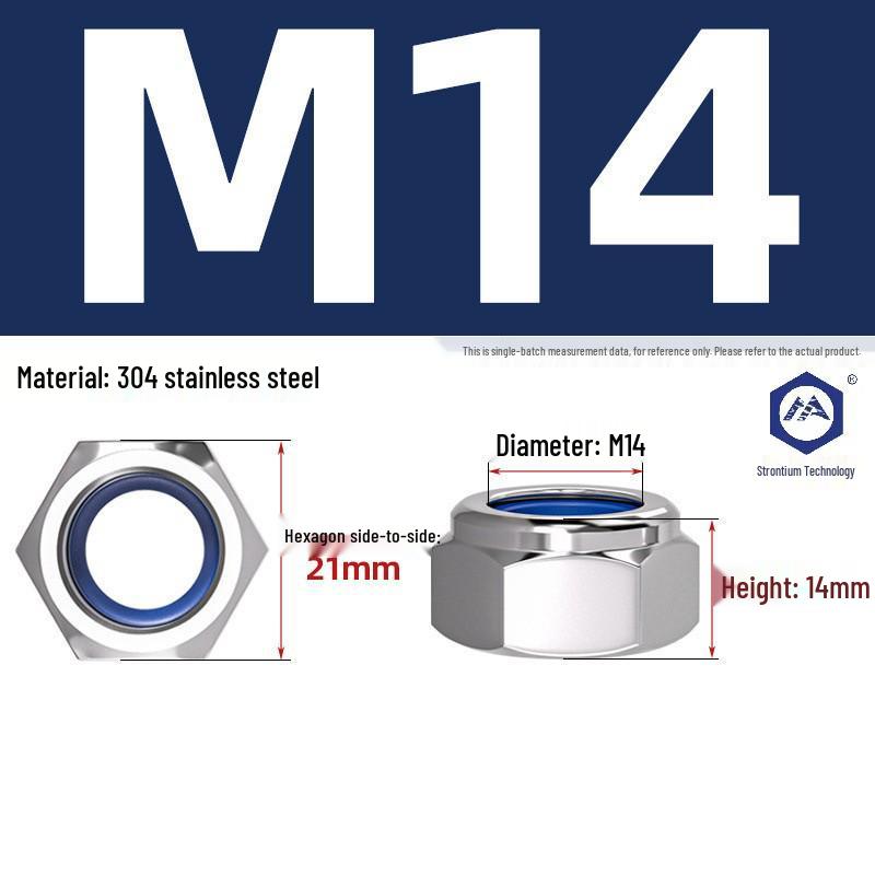 304 Stainless Steel Nylon-Insert Lock Nut DIN985