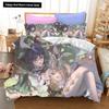 3D Game Genshin Impact Bedding Sets Keqing Xiao Duvet Cover Set 2_3 Pieces Boys Adults Single Full Queen King Size Bed Linen