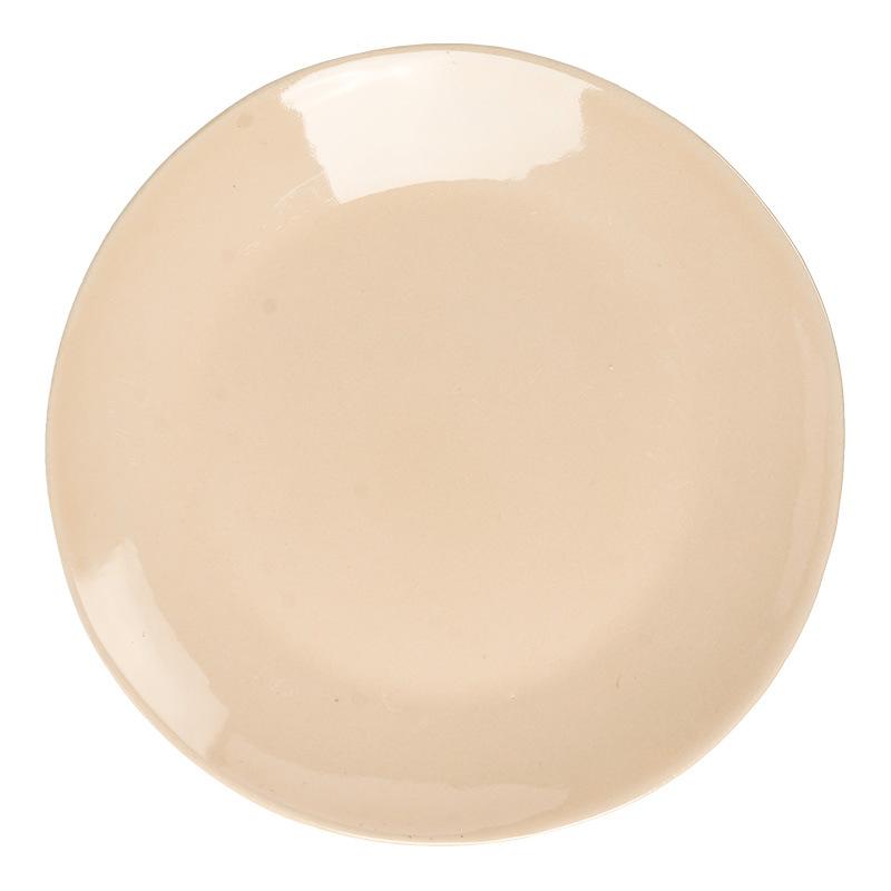 Simple And Practical Ceramic Large Plate Tableware Solid Color Round Household Dish Plate High-End Japanese Restaurant Steak Pasta Plate