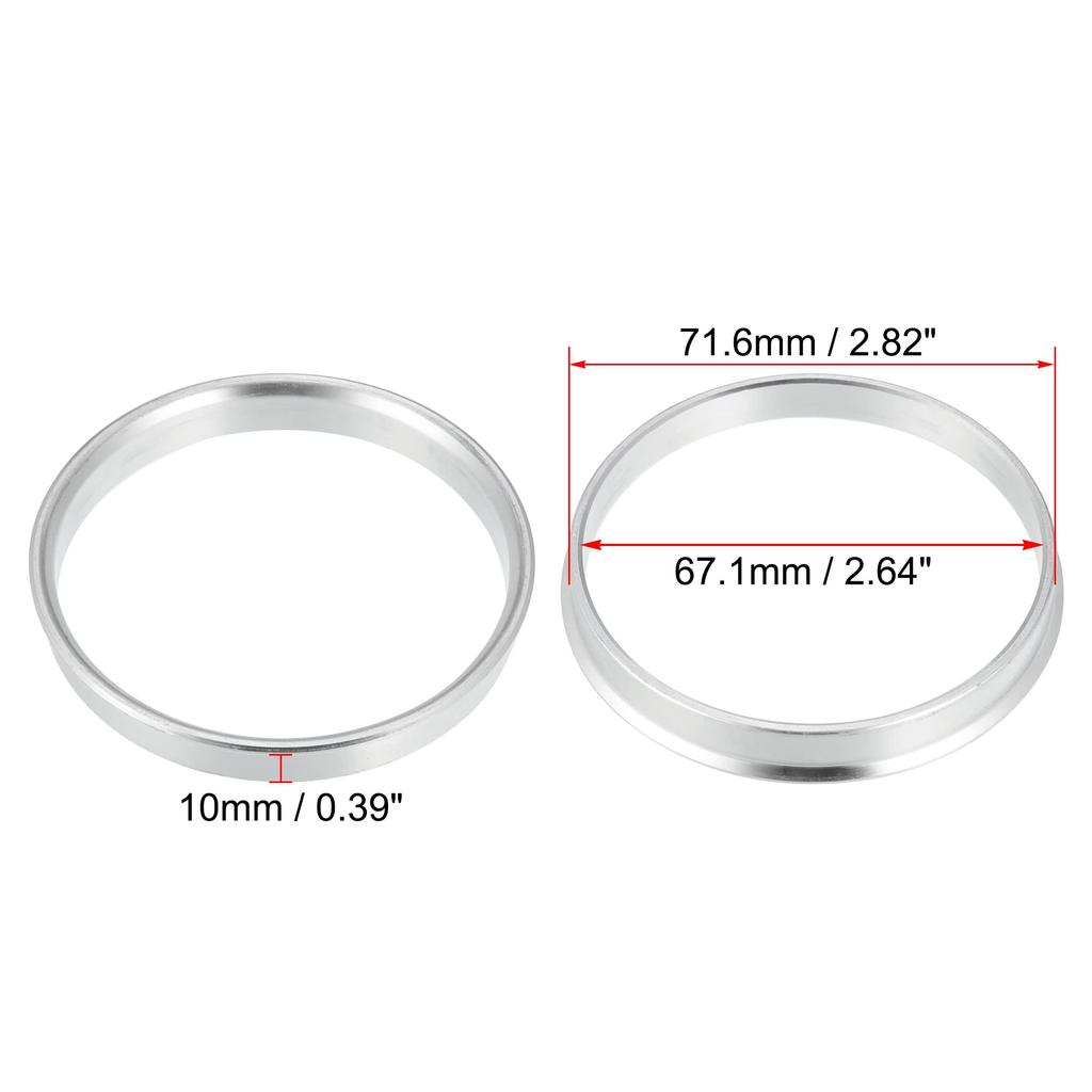 uxcell Hub Ring, Outer Diameter 2.8 inches (71.6 mm) / Inner Diameter 2.6 inches