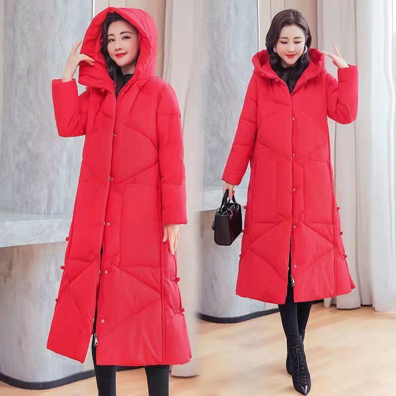 Cotton-padded Women's Literary and Artistic Retro Loose Large Size Ethnic Style Long Thick Coat