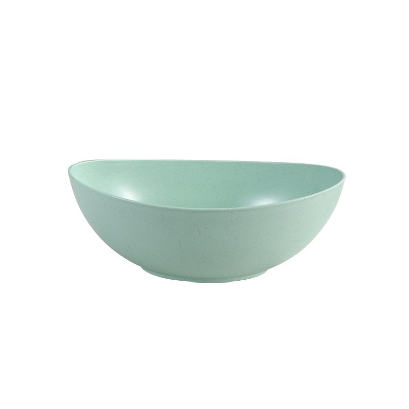 Hot Sale Eco-Friendly Wheat Straw Household Vegetable Bowl Kitchen Creative Solid Color Fruit Salad Bowl Microwavable Food Bowl