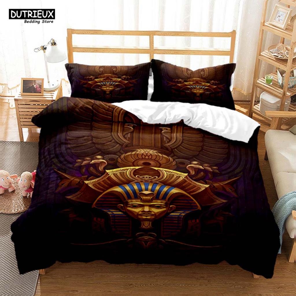 Alte Ägypten Myth Anubis Hd Printed Bedding Queen Bedding Set Soft And Comfortable Personality King Size Bedding Set