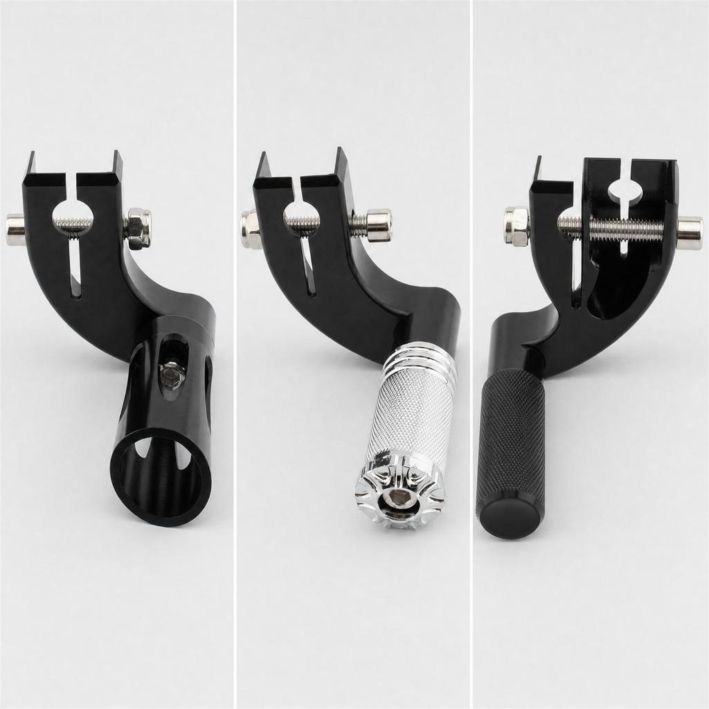 Motorcycle Move Lever with Split Clamp Bracket Black Foot Pedal Gear Custom Rear