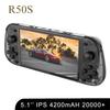 5,1 Zoll Neue R50S Retro Handheld Videospielkonsole 128 GB IPS-Bildschirm Zwei-Spieler WLAN Online Tragbarer Taschen-Videoplayer Junge Geschenk