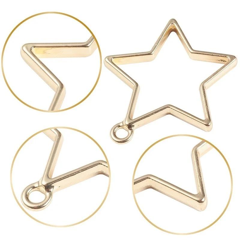 30 PCS/set of Handmade DIY Jewelry Accessories UV Crystal Silicone Mold Making Jewelry Pendants Geometric Hollow Frame Pendants