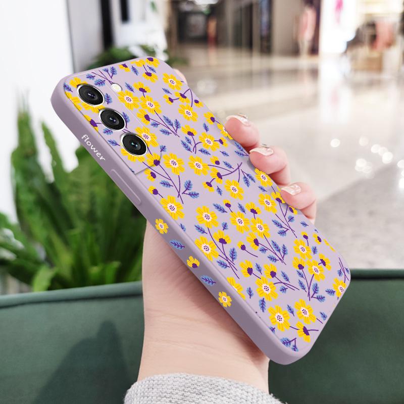 

Splendid Flowers Phone Case For Samsung Galaxy A37 A57 Liquid Silicone Cover Samsung A37