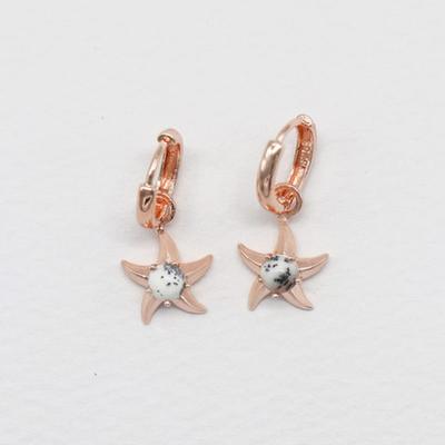 OR D`OR Agate Starfish One-Touch Earrings
