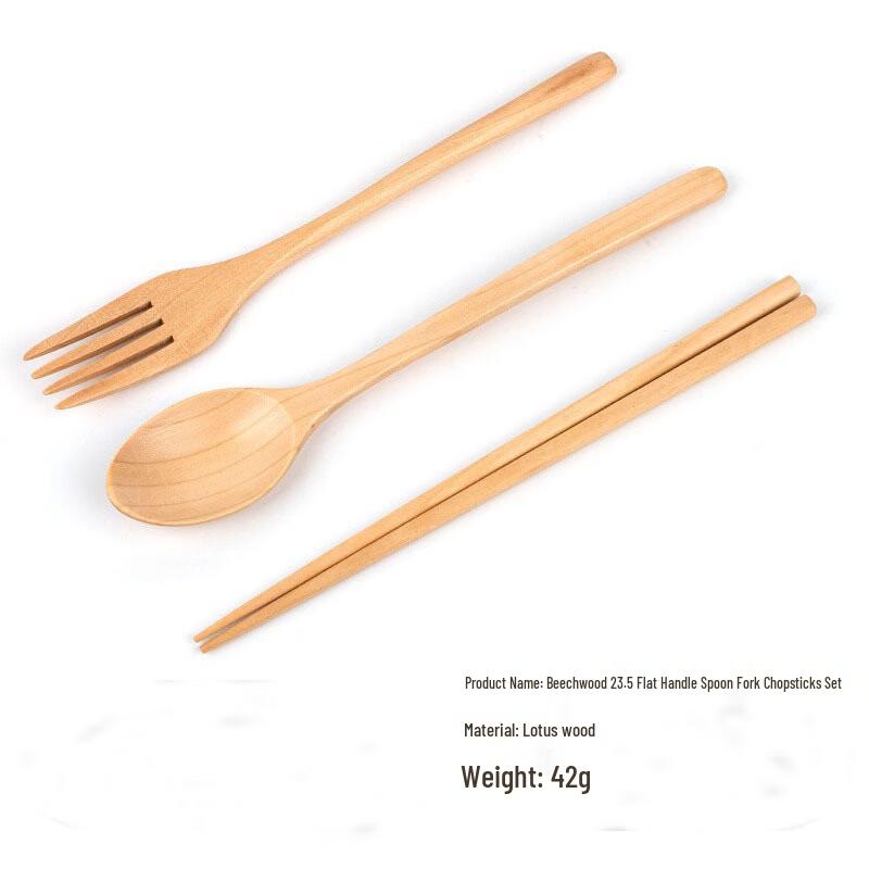 Wooden Spoon, Fork & Chopsticks Set