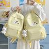 Schoolbag high-value Korean version simple schoolbag for female primary school students, junior high school, large-capacity backpack, casual and 