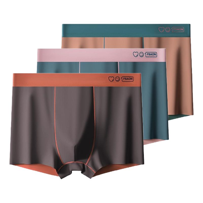 3pcs Men's Panties Antibacterial Boxershorts for men Comfortable Boxer Briefs Thin Section For Youth Underpants L XL XXL 3XL 4XL