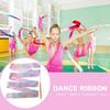 2m4m Kids Dancing Gymnastics Silk Band Wands Glittering Rhythmic Artistic Ballet Twirling Silk