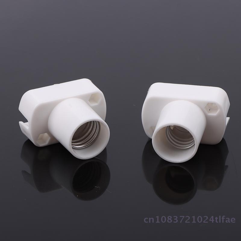 1 Pc White Mini Screw Lamp Base E12 E14 E17 Supporto Lamp Holder Light Bulb Socket Holder Adapter Lamp Fixing Base Accessories