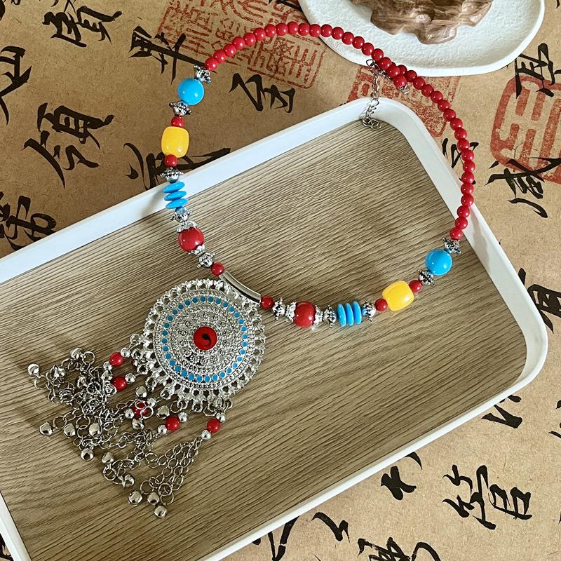 Bohemian Princess Tassel Forehead Pendant - Exotic Ethnic Style Hair Accessory