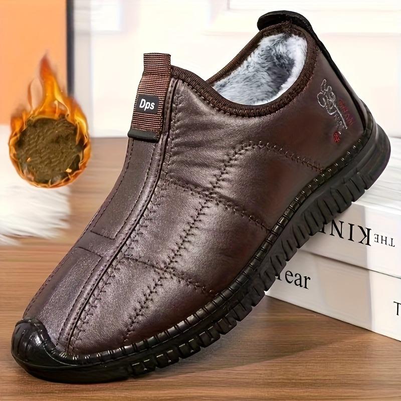 Men's Boots Winter Plush Warm Cotton Shoes Outdoor Waterproof Snow Booties Winter Casual Cotton Shoes for Men Botas Para Hombre