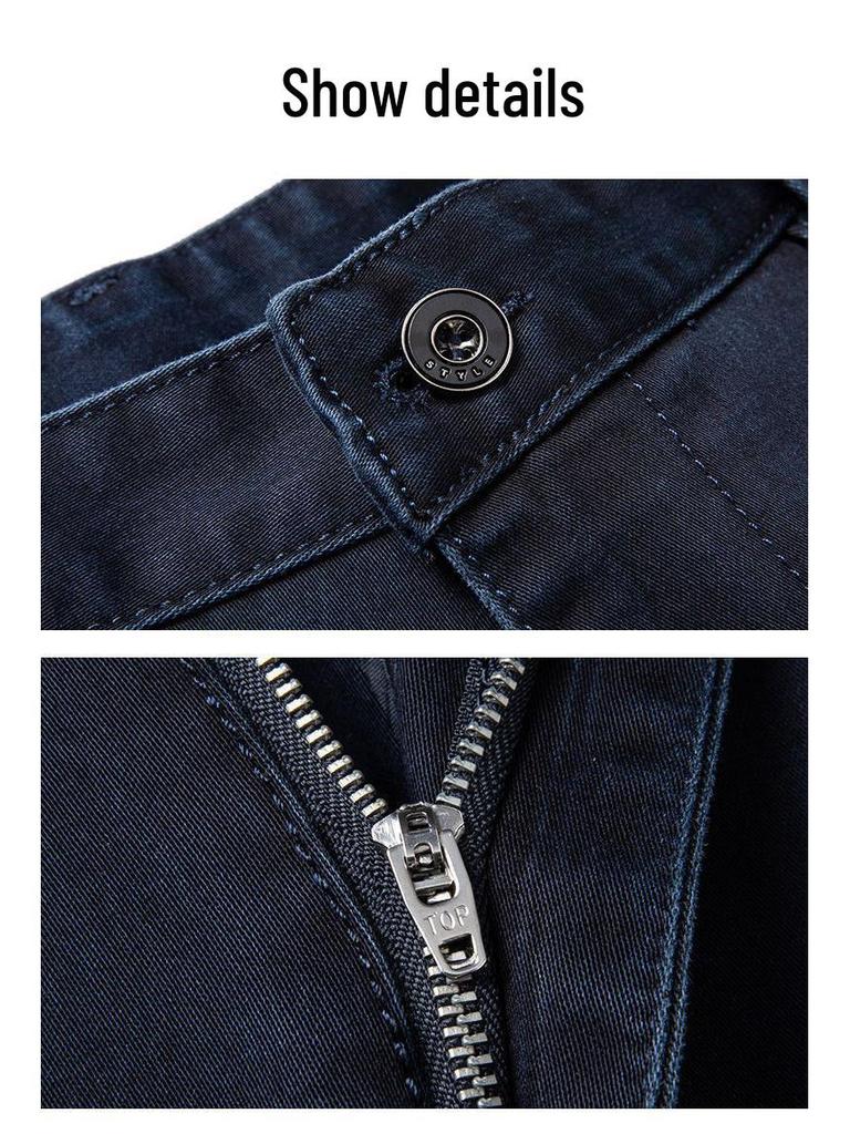 Spring & Autumn Men's High-Waist Casual Jeans - Middle-Aged & Elderly, Loose Straight-Leg, Dad Pants, Summer Thin Style