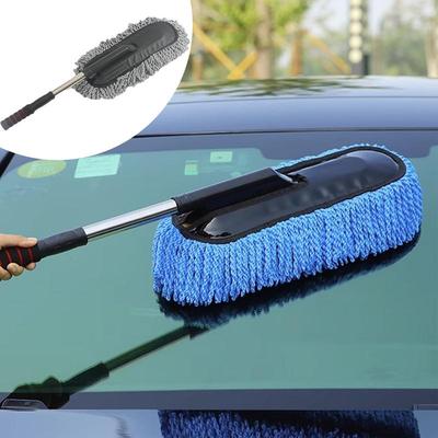 Car Special Mop Cleaning Mop Tweezers Soft Hair Retractable Water Long Handle Dust Removal Car Wash Brush Tools