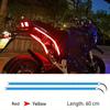 2pcs Motorcycle LED Turn Signal Lights Waterproof 60cm LED Strip Colorful Decoration Car Daytime Running Lights 12V