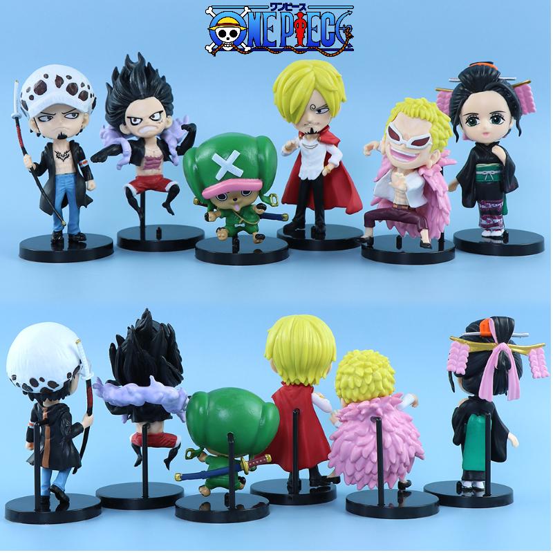 Piece 6pcs One Luffy Sanji Pvc Action Figure Model Home Decoration Toy Gift Fans