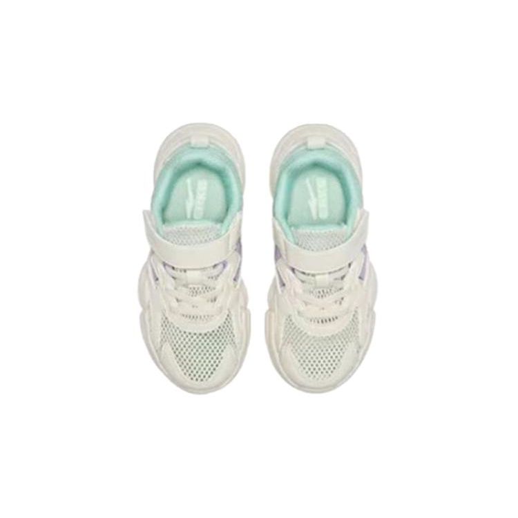 Erke Lightweight Comfortable Shock Absorbing Breathable Low Top Kids Running Shoes Kids Sneaker White Purple Green 65124202053-005