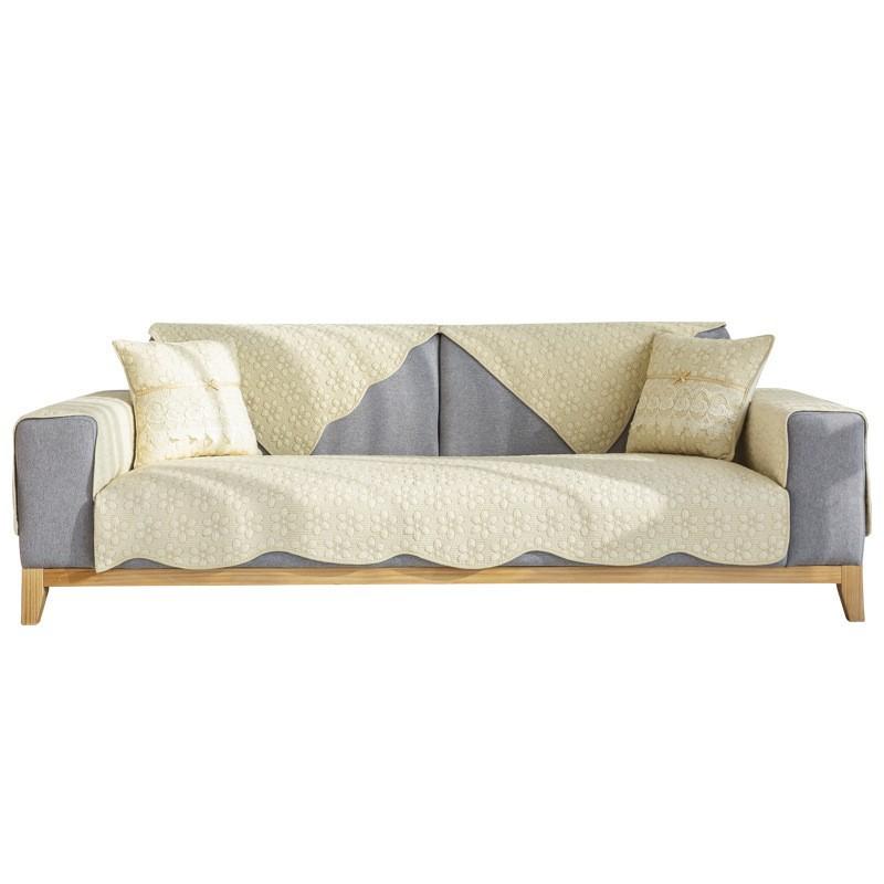 All-Cotton Sofa Cushion Four Seasons Universal Non-Slip Fabric Simple Cushion Modern Sofa Cover Slipcover Backrest Cover Cotton