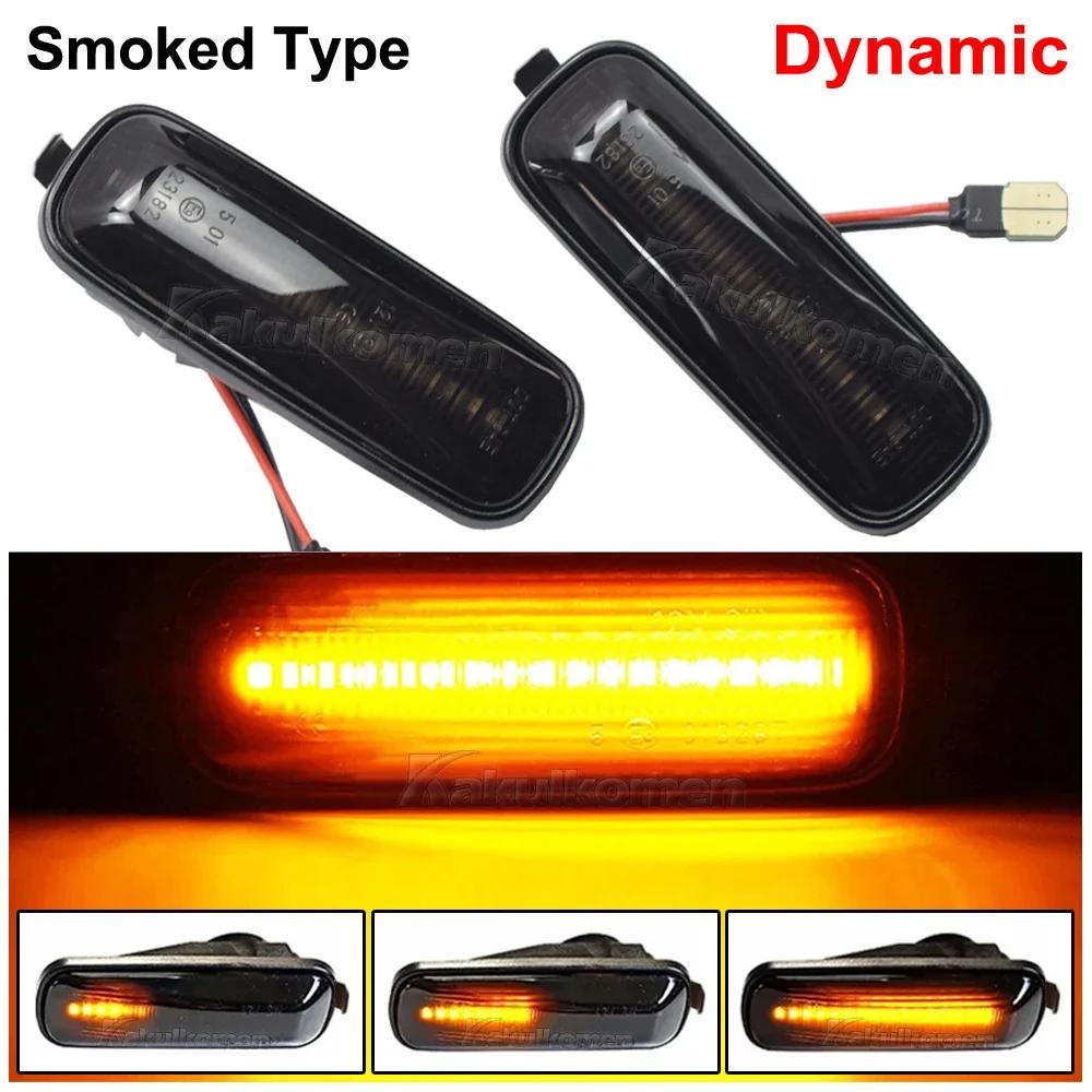 2X LED Dynamic Flash Side Marker Lamp for Honda Civic 1996-2000 Ballade CRV Prelude LED Fender Indicator Turn Singnal Light 2Pcs Dynamic Smoked
