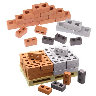 20/50Pcs Micro Landscape Dollhouse Bricks Miniature Cinder Blocks Model 1/12 Mini Concrete Bricks Toy Scene Construction Props