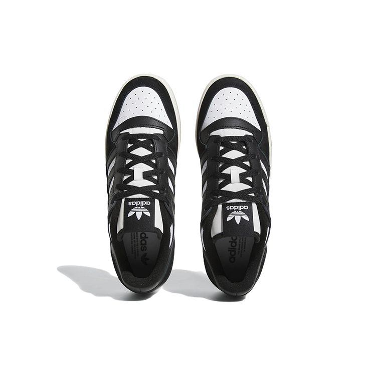 adidas Forum Low Czarne Białe Gumowe Sneakersy Unisex Core-Black Cloud-White Cream-White ID6857