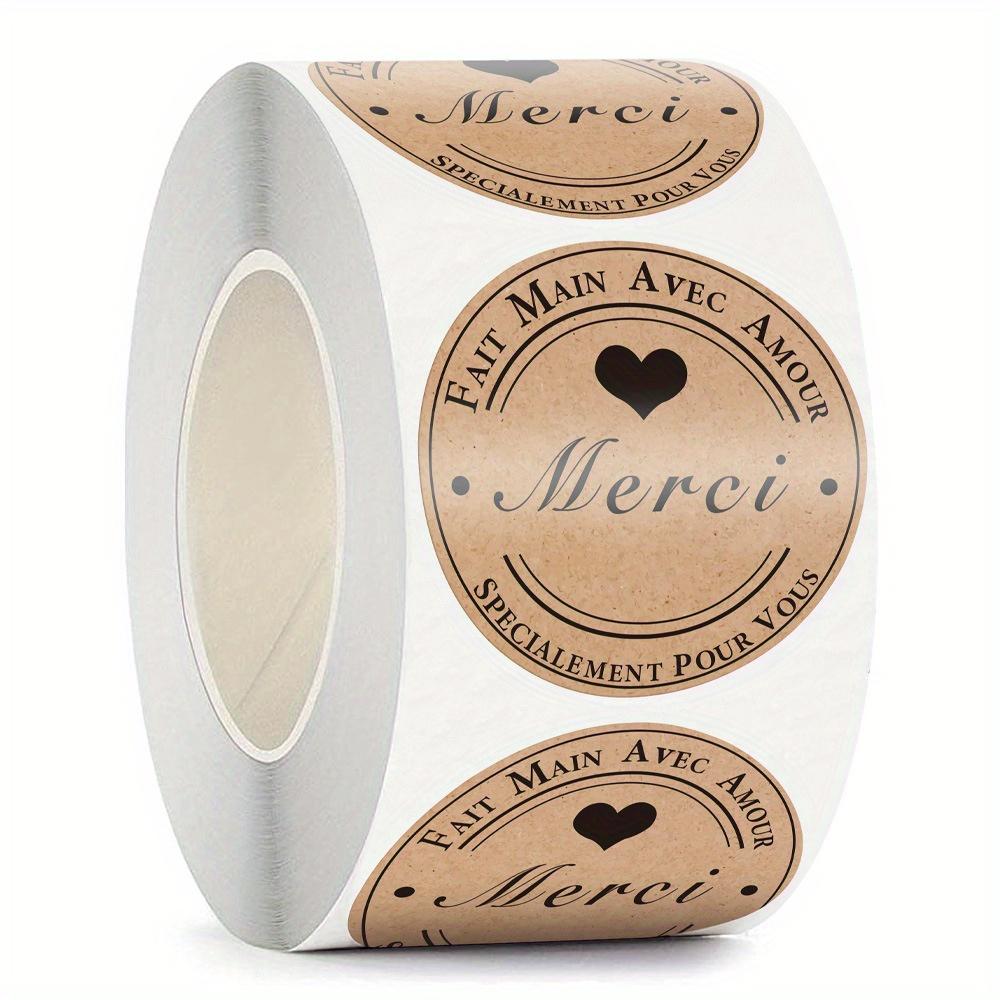 Kraft Paper Sealing Sticker Self-adhesive Baking Decoration Love Sticker Label