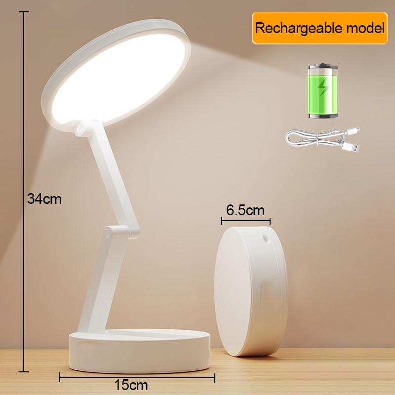 

Портативная складная лампа с часами, USB-зарядка, складная светодиодная настольная лампа, энергосберегающая перезаряжаемая светодиодная лампа для чтения