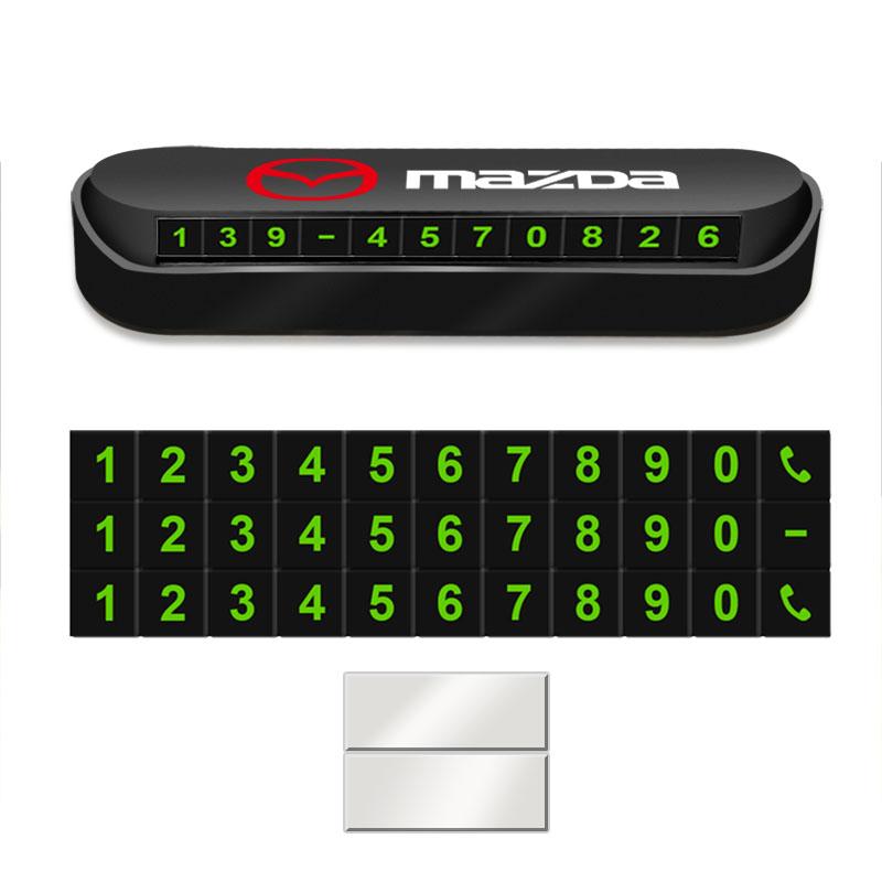 Stylizacja Samochodu Tymczasowa Karta Parkingowa Karta z Numerem Telefonu Tabliczka z Numerem Telefonu Dla Mazda 3 6 CX5 2 CX3 CX9 MX5 RX8 Axela Demio MS CX5 Axela Demio Atenza