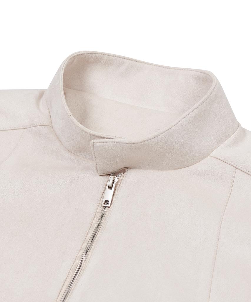 Ironyporno Whiteline Iro163 Mandarin Stitch Suede Jacket Ivory