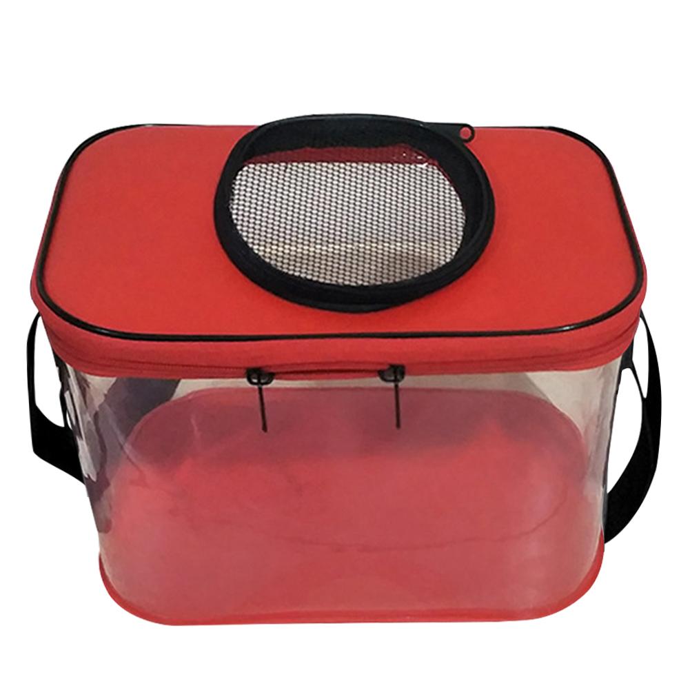 Foldable Fish Box Portable Skylight Breathable Fish Bucket Transparent Storage Bucket for Fishermen Accessories