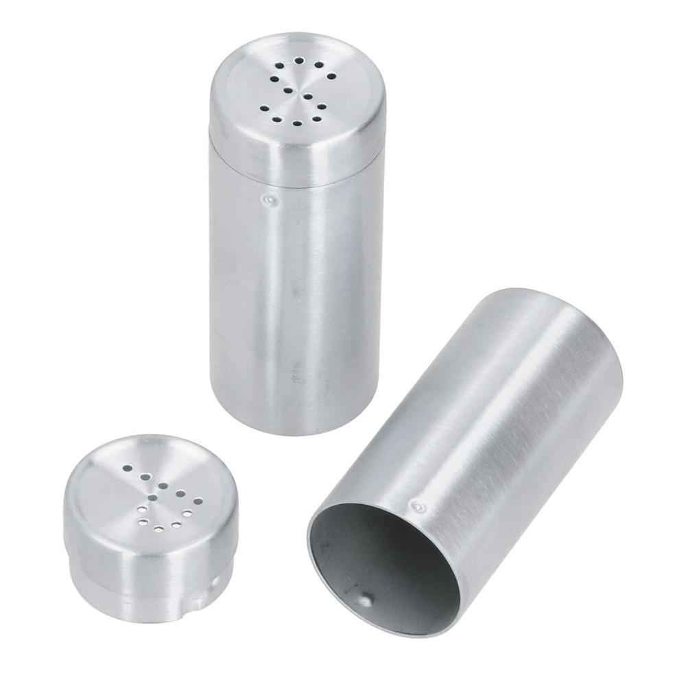 2Pcs Round Shape Salt Pepper Shaker Shaker Lids Condiment Jar Dredge Shaker  Dining Table