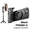 P15MiNi-C Upgraded Magnetic Model: Portable, Multifunctional Selfie Stick, Ideal for Travel, Live Streaming, and Selfies; Smartphone Tripod; Made of a