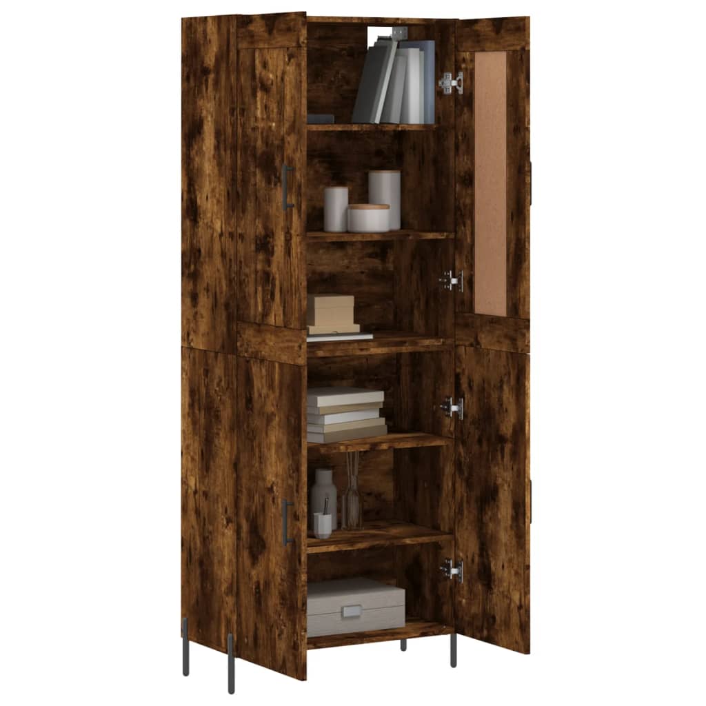 Highboard Smoked Oak 69.5 x 34 x 180 cm Particle Board