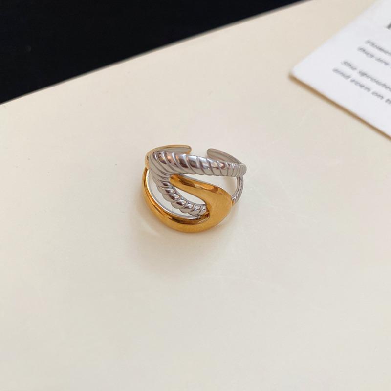 Metal starfish irregular geometric open ring - minimalist luxury