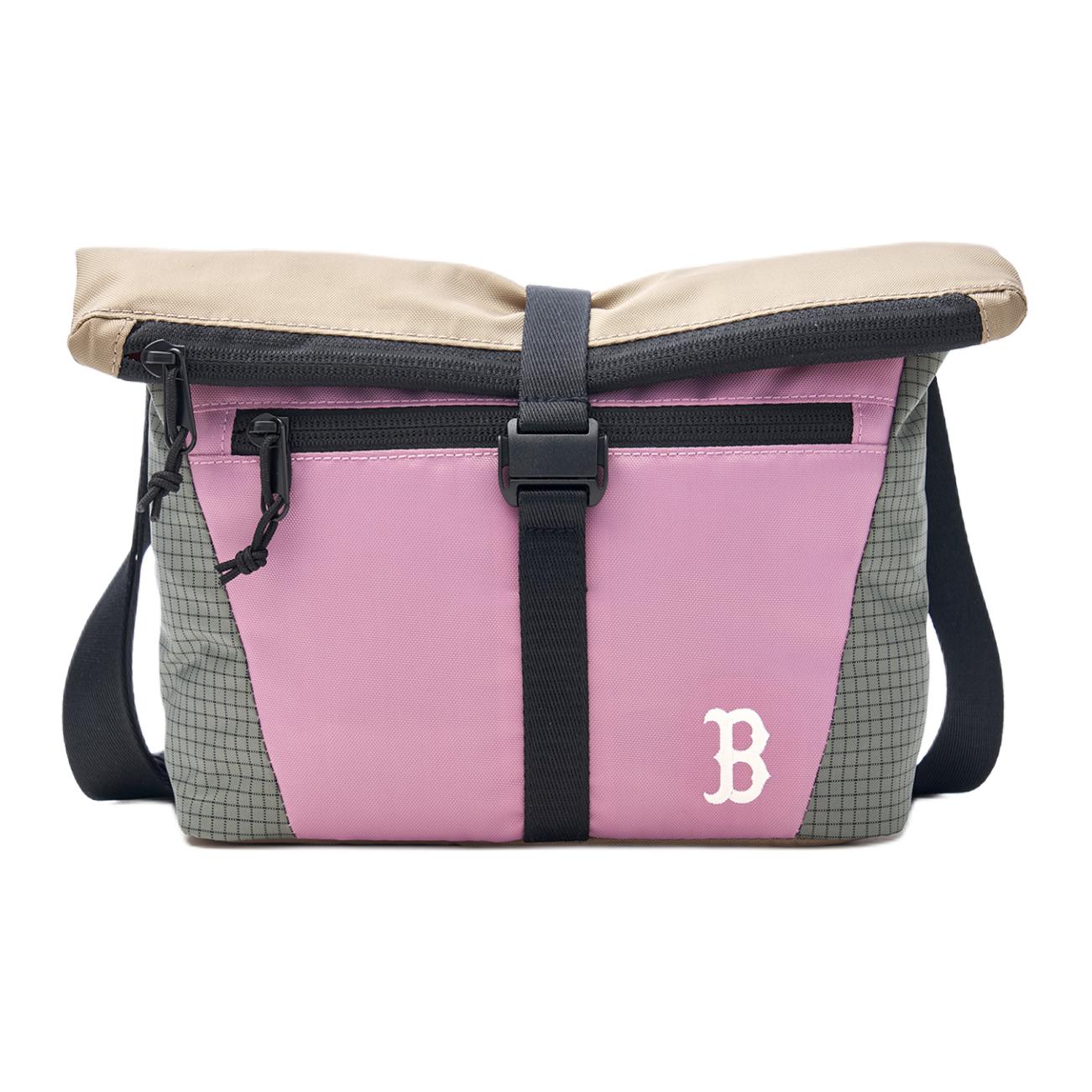 MLB Boston Red Sox 25SS Basic Gofcore Fashion Versatile Portable Polyester Shoulder Crossbody Bag Unisex bags 3ACRB025N-43PKP Multicolor