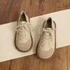 Dámské boty JK se širokou špičkou, šněrovací tenisky pro dívky, Harajuku, poloviční pantofle, dámské kožené pantofle, vulkanizované tenisky, nové