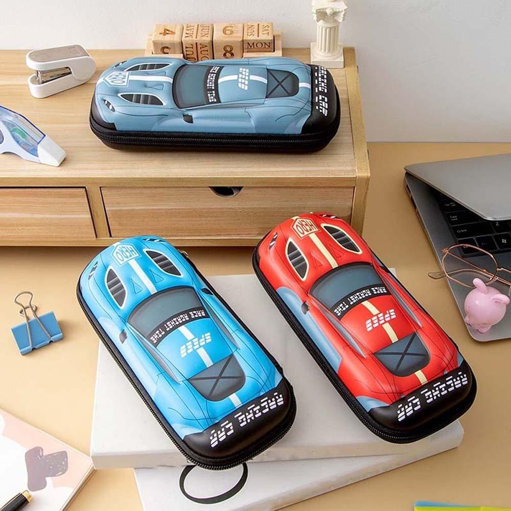 Cartoon Auto Potloodtas Drukbestendige 3D Pennen Organizer Opbergvak voor Pennen Meisjes