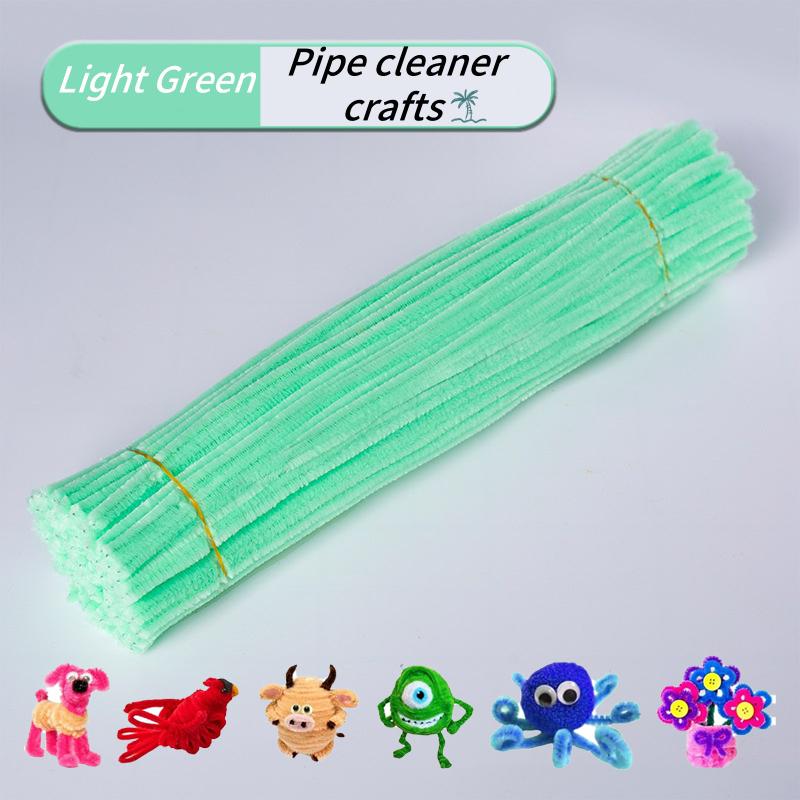 100 Pieces Pipe Cleaners Chenille Stem, Solid Color Pipe Cleaners Set for Pipe Cleaners DIY Arts Crafts Decorations