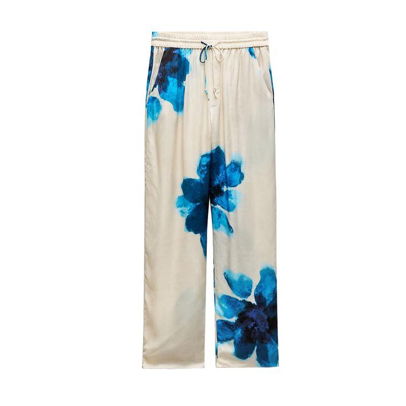 Spring Trendy Print Vertical Shirt 2183040 Pajamas Style Pants 2183041 2183242