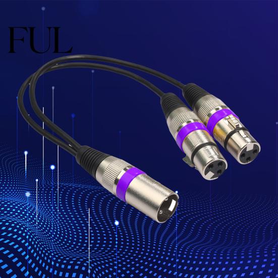Audio Wire 30cm Cable Anti-winding Balanced Transmission Zinc Alloy 2 in 1 Extension Cord XLR Male to Female for Sound Console