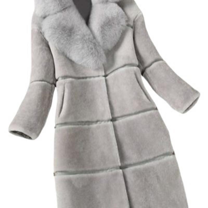 Sheep Shearing Coat Women's Medium and Long New Mother Coat Large Size Medium and Old Imitation Fur