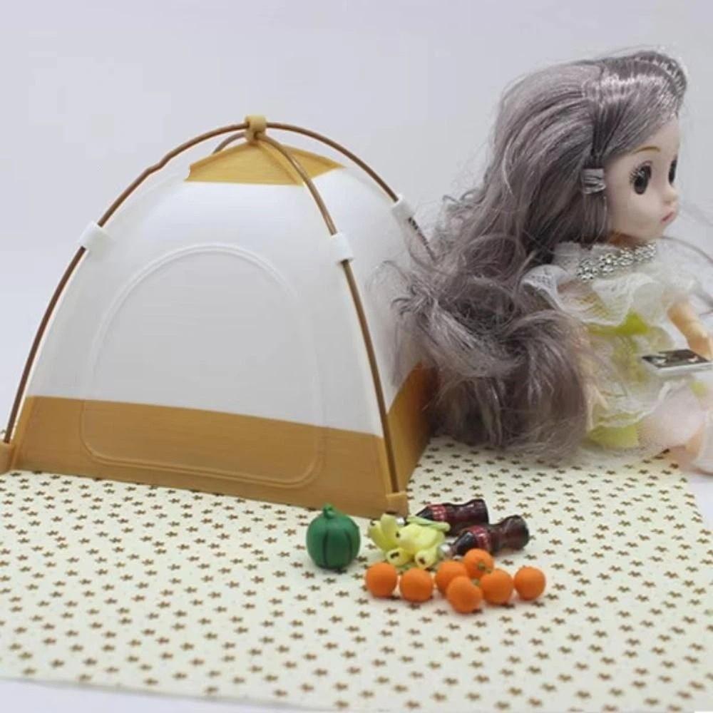 Oxford-Gewebe Campingzelt Modell 1:12 Maßstab Puppe Kleines Zelt Simuliertes Outdoor-Zelt Weihnachtsgeschenk