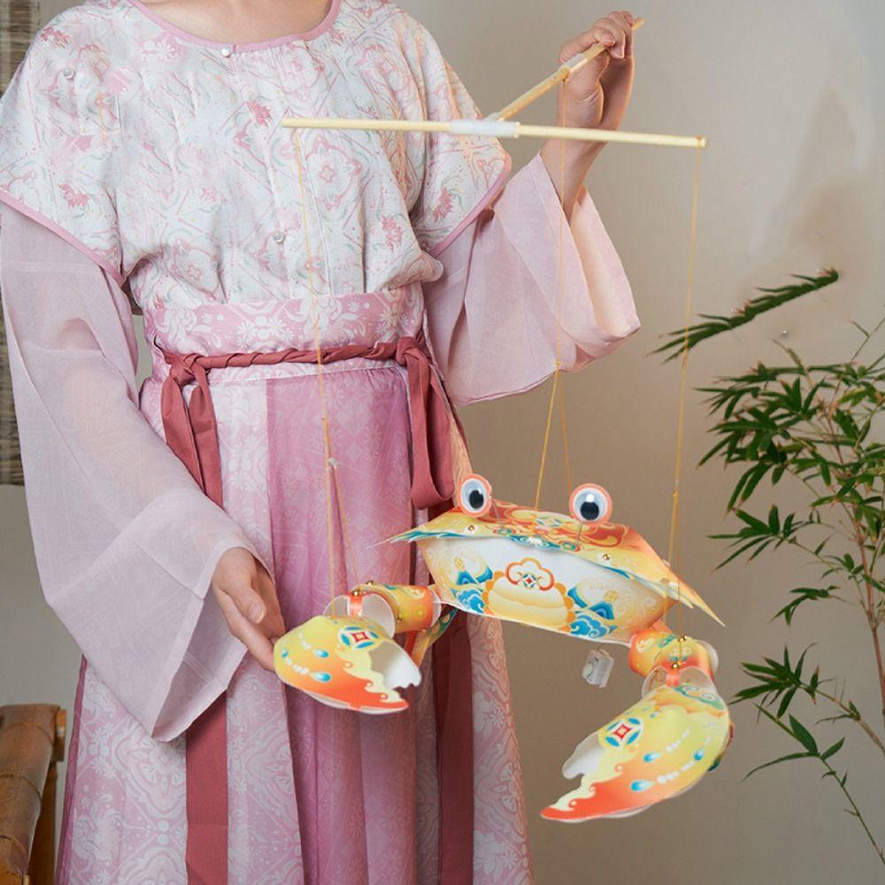 Chinese Style New Year Crab Portable Lantern Children Handheld Lantern Hanfu Accessories
