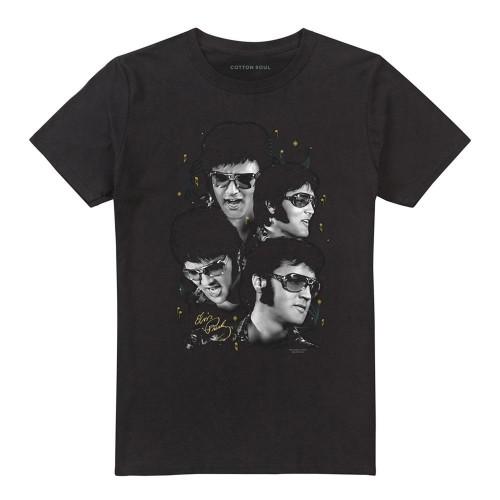 Elvis Presley Unisex Adult Faces T-Shirt