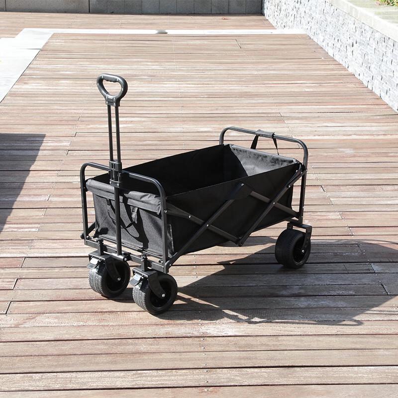 Outdoor Folding Camping Cart with Tank Wheels
