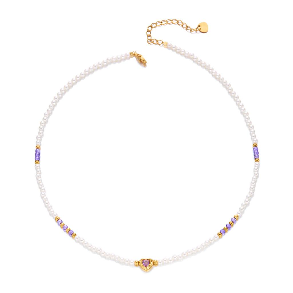 Ensemble de colliers en acier inoxydable avec accents perle et coquillage pour femmes et hommes