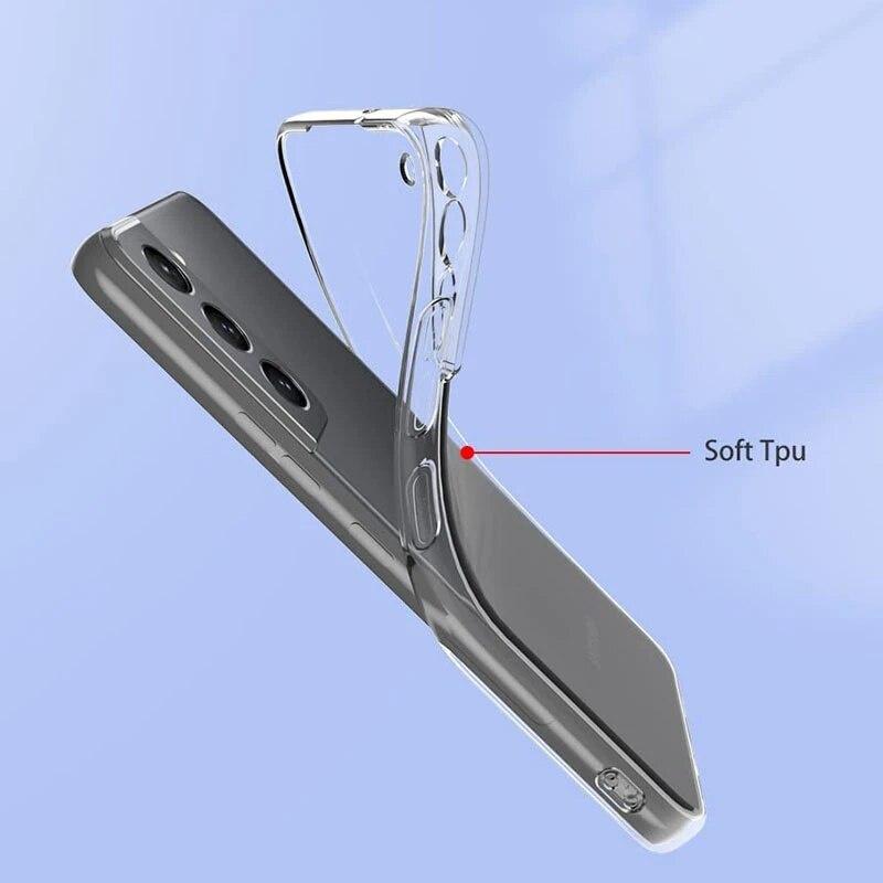 Silicone Case for Samsung S24 S23 S22 Ultra S21 S20 Ultra Plus FE Cover Crystal Samsung S24 Ultra Shell S23 Ultra Funda